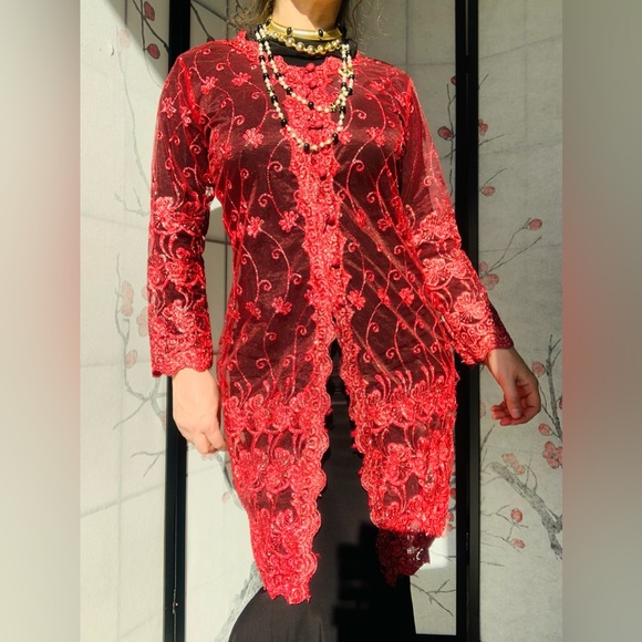 Anthropologie Metallic Mesh Mermaidcore Indie Sleeze INDIAN Tribal Core Dress - Picture 2 of 16